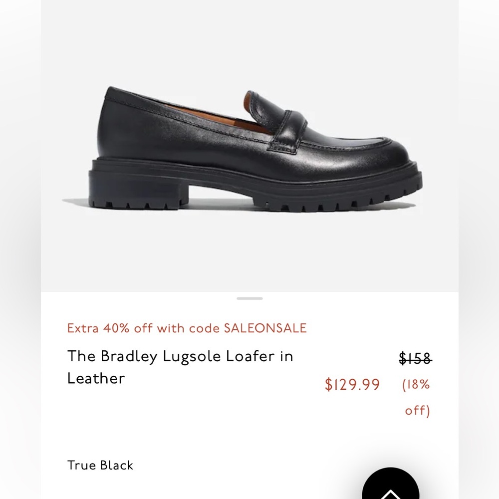 ☘️ TODAY ONLY - PRICE DROP MADEWELL - Bradley Lugsole Loafer - Black🖤 - Sz. 7.5 - Picture 3 of 12
